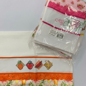 Pano de Prato Ponto Cruz 90% Algodão Tam. 45x65cm 12x1 Ref. 000016